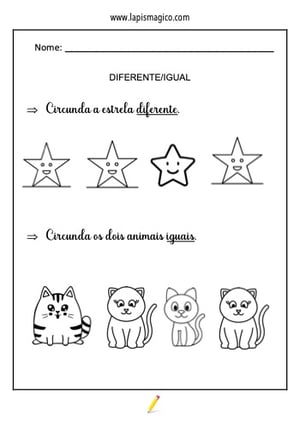 Igual diferente, ficha pdf nº2