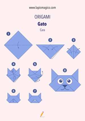 Origamis de gato, ficha pdf nº1