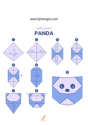 Origamis de panda, ficha pdf nº1