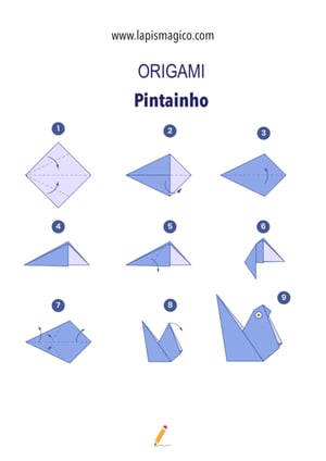 Origamis de pintainho, ficha pdf nº1