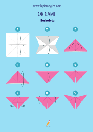 Origamis de borboelta, ficha pdf nº1