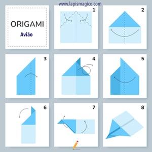 Origamis de avião, ficha pdf nº1
