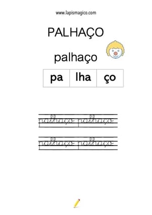 Palhaço, ficha pdf nº1 Palhaço, ficha pdf nº1
