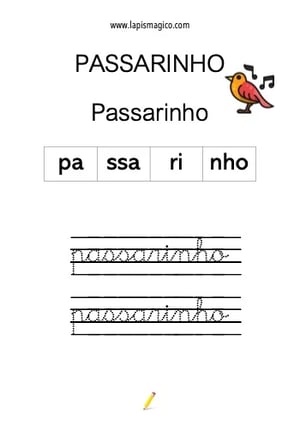 Passarinho, ficha pdf nº1