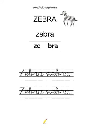 Zebra, ficha pdf nº1