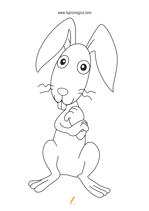 Desenhos de coelhos de Páscoa para colorir, ficha pdf nº17