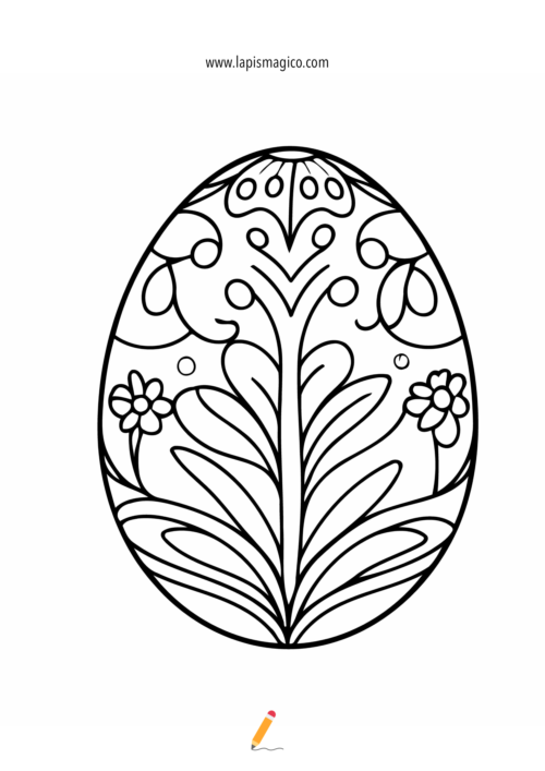 Desenhos de Ovos de Páscoa para colorir, ficha pdf nº1