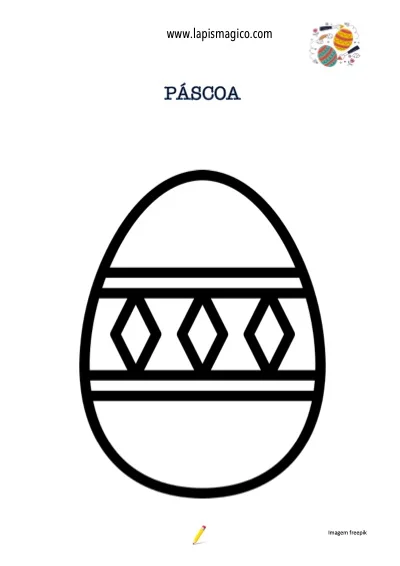 Desenhos de Ovos de Páscoa para colorir, ficha pdf nº10