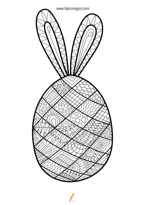 Desenhos de Ovos de Páscoa para colorir, ficha pdf nº14