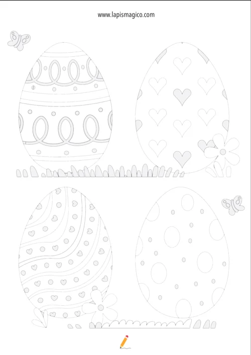 Desenhos de Ovos de Páscoa para colorir, ficha pdf nº19