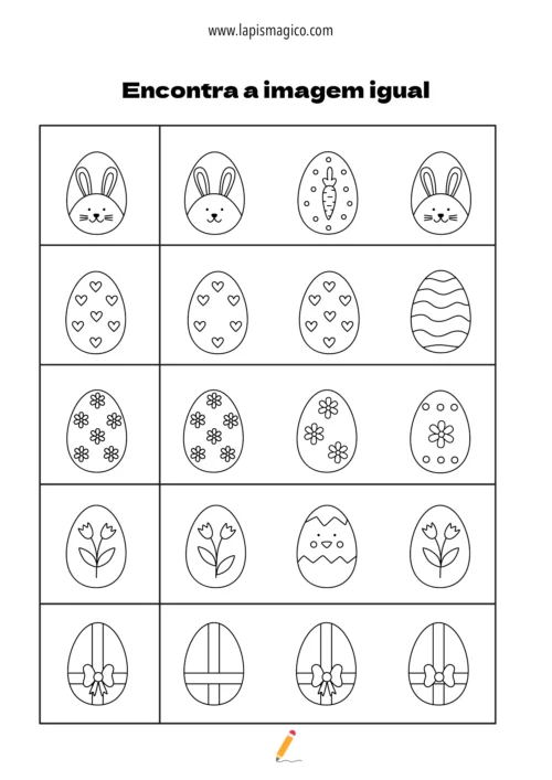 Atividades didáticas de Páscoa, ficha pdf nº15