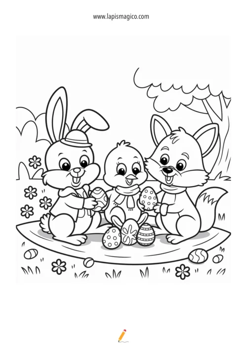 Desenhos de Páscoa para colorir, ficha pdf nº26