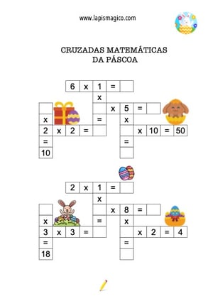 Atividades didáticas de Páscoa, ficha pdf nº2