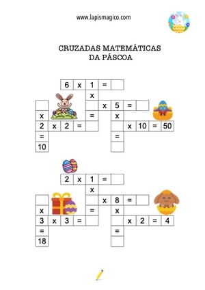 Atividades didáticas de Páscoa, ficha pdf nº3