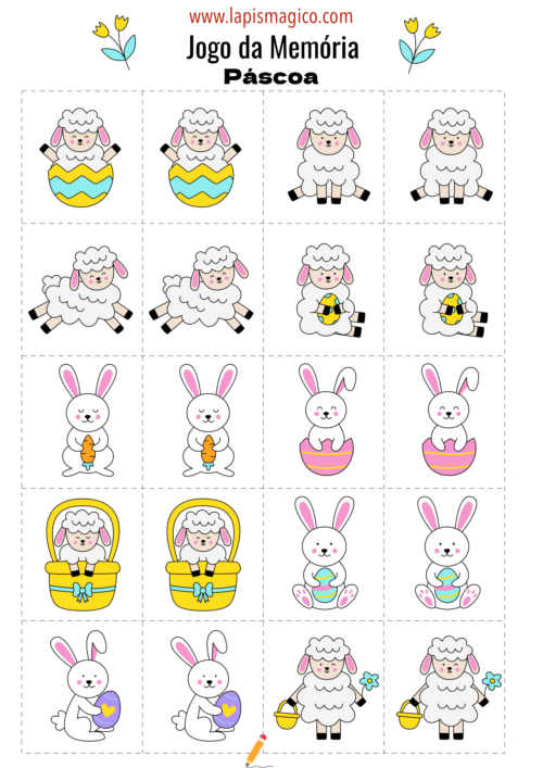 Jogos de Páscoa, ficha pdf nº1