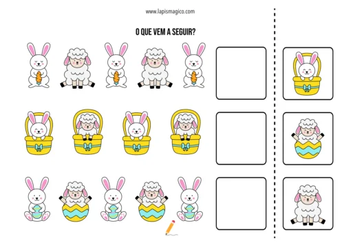 Jogos de Páscoa, ficha pdf nº7