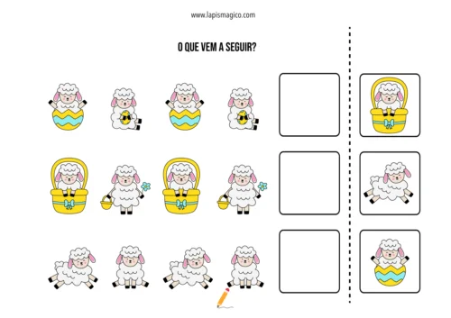 Jogos de Páscoa, ficha pdf nº8