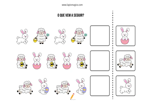 Jogos de Páscoa, ficha pdf nº9