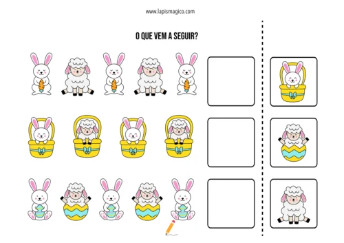 Jogos de Páscoa, ficha pdf nº10