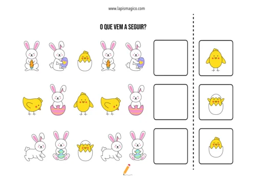 Jogos de Páscoa, ficha pdf nº13