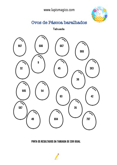 Atividades didáticas de Páscoa, ficha pdf nº5