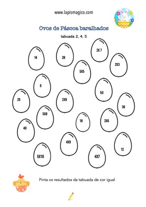 Atividades didáticas de Páscoa, ficha pdf nº4