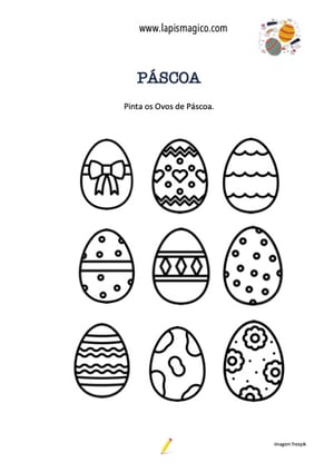 Desenhos de Ovos de Páscoa para colorir, ficha pdf nº2