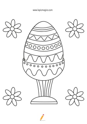 Desenhos de Ovos de Páscoa para colorir, ficha pdf nº9