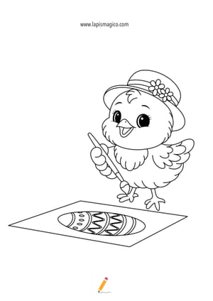 Pintainhos de Páscoa para colorir, ficha pdf nº5