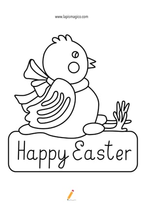 Pintainhos de Páscoa para colorir, ficha pdf nº7