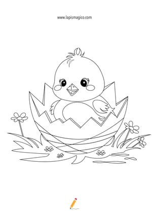 Pintainhos de Páscoa para colorir, ficha pdf nº8