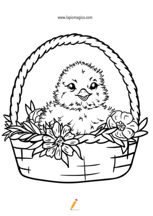 Pintainhos de Páscoa para colorir, ficha pdf nº10