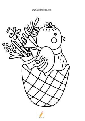 Pintainhos de Páscoa para colorir, ficha pdf nº11