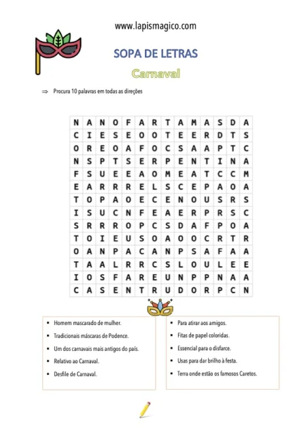 Carnaval, ficha pdf nº2