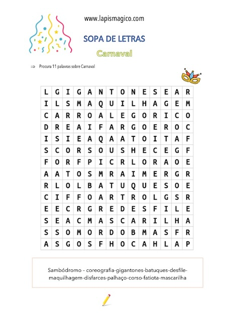 Carnaval, ficha pdf nº3