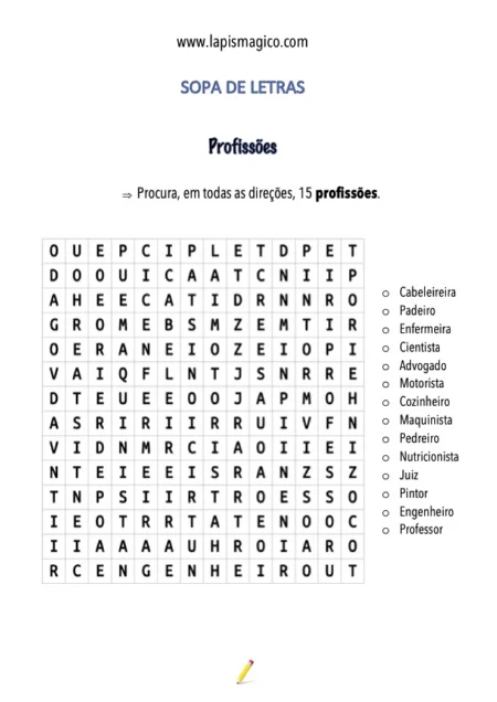 Profissões, ficha pdf nº2
