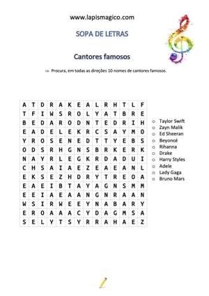 Cantores, ficha pdf nº1