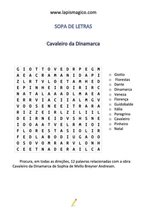 O Cavaleiro da Dinamarca, ficha pdf nº1