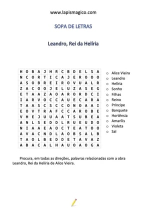 Leandro, Rei da Helíria, ficha pdf nº1