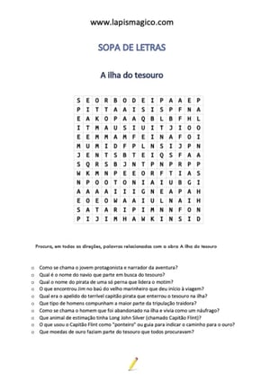 A ilha do Tesouro, ficha pdf nº1