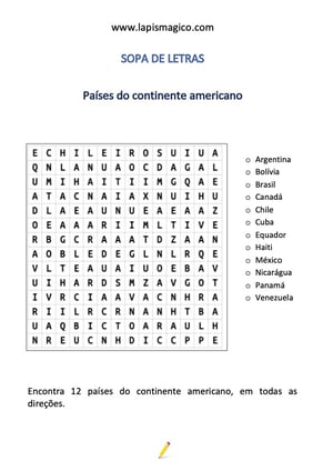 Países, ficha pdf nº1