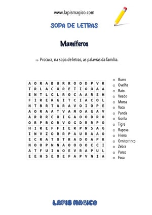 Animais, ficha pdf nº3