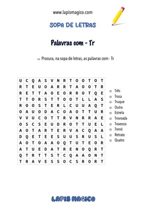 Palavras com TR, ficha pdf nº2