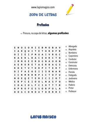 Profissões, ficha pdf nº1