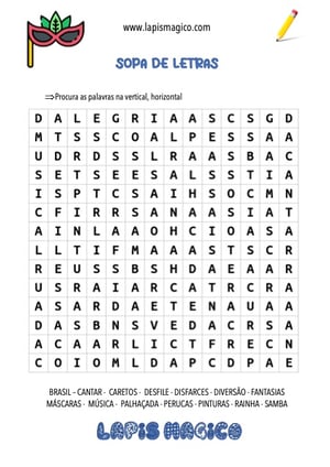 Carnaval, ficha pdf nº1