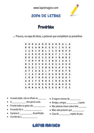Provérbios, ficha pdf nº1