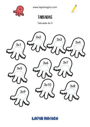 Tabuada do 3, ficha pdf nº2