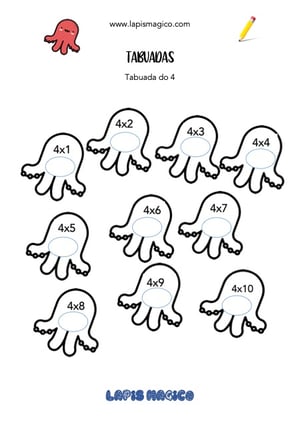 Tabuada do 4, ficha pdf nº2