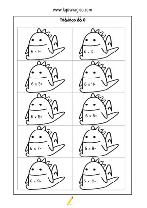 Tabuada do 6, ficha pdf nº5