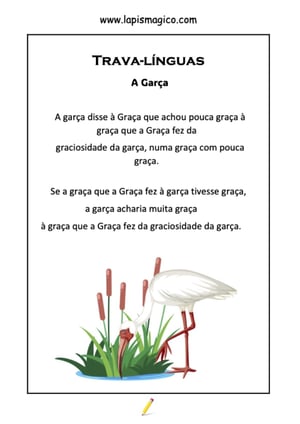 A garça disse, ficha pdf nº1